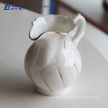 15pcs flower shape design fashion shape gold line porcelain coffee set, fine bone china tea set coffee sugar set